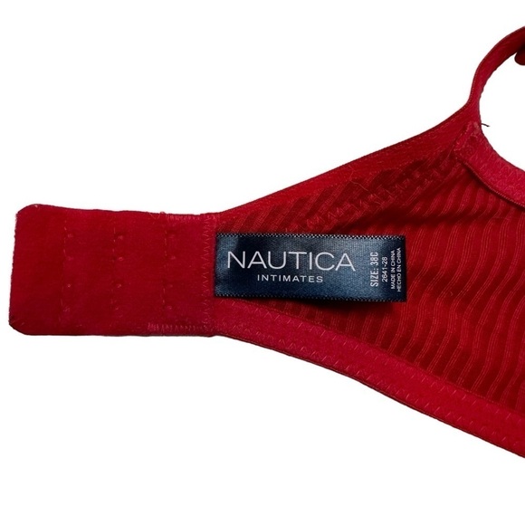 Nautica Red Ribbed Lift Underwire T-Shirt Bra, 38C - Picture 6 of 8
